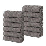 Napa Zero-Twist Cotton Waffle Face Towel Set 12 Piece