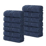Napa Zero-Twist Cotton Waffle Face Towel Set 12 Piece