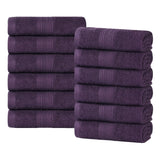 Eco-Friendly Ring-Spun Cotton 12-Piece Face Towel/Washcloth Set