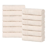 Eco-Friendly Ring-Spun Cotton 12-Piece Face Towel/Washcloth Set