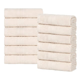 Eco-Friendly Ring-Spun Cotton 12-Piece Face Towel/Washcloth Set