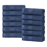 Eco-Friendly Ring-Spun Cotton 12-Piece Face Towel/Washcloth Set