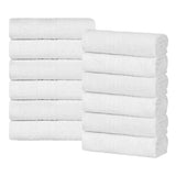Eco-Friendly Ring-Spun Cotton 12-Piece Face Towel/Washcloth Set