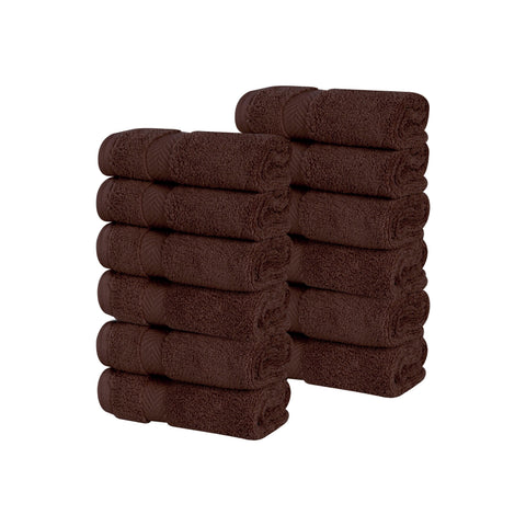 12 Piece Face Towel Set Zero Twist Cotton Soft Absorbent