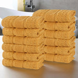 Napa Zero-Twist Cotton Waffle Face Towel Set 12 Piece