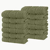 Napa Zero-Twist Cotton Waffle Face Towel Set 12 Piece