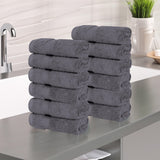 Zero Twist Cotton Ultra-Soft Absorbent Face Towel Washcloth Set of 12