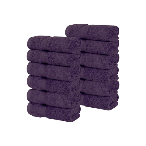 12 Piece Face Towel Set Zero Twist Cotton Soft Absorbent