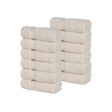 Zero Twist Cotton Ultra-Soft Absorbent Face Towel Washcloth Set of 12