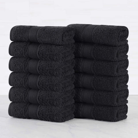 Oregon Organic Cotton Solid Face Towel Set 12 Piece
