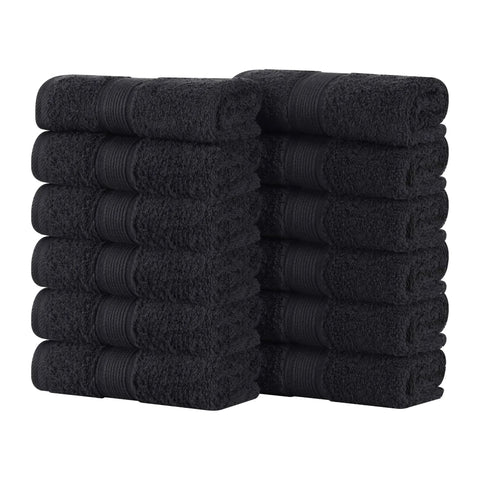 Oregon Organic Cotton Solid Face Towel Set 12 Piece