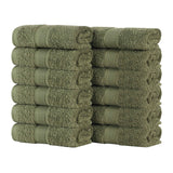 Oregon Organic Cotton Medium Weight Solid Face Towel, Set of 12
