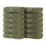 Oregon Organic Cotton Solid Face Towel Set 12 Piece