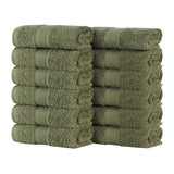 Oregon Organic Cotton Solid Face Towel Set 12 Piece