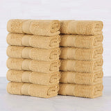 Oregon Organic Cotton Solid Face Towel Set 12 Piece