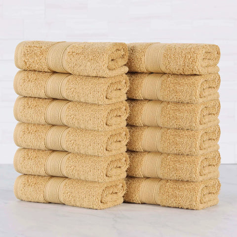 Oregon Organic Cotton Solid Face Towel Set 12 Piece