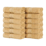 Oregon Organic Cotton Solid Face Towel Set 12 Piece