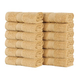 Oregon Organic Cotton Solid Face Towel Set 12 Piece