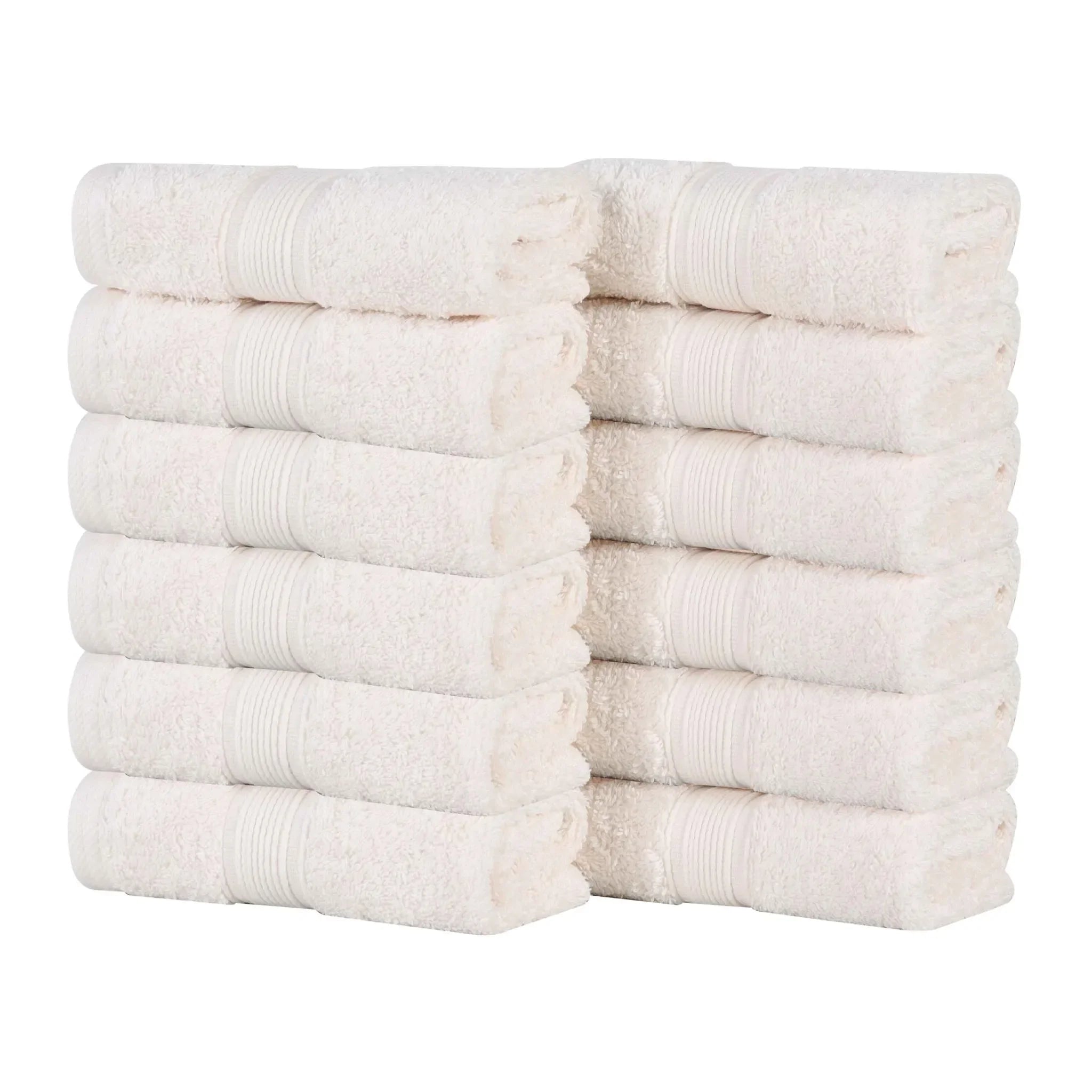 Oregon Organic Cotton Medium Weight Solid Face Towel, Set of 12