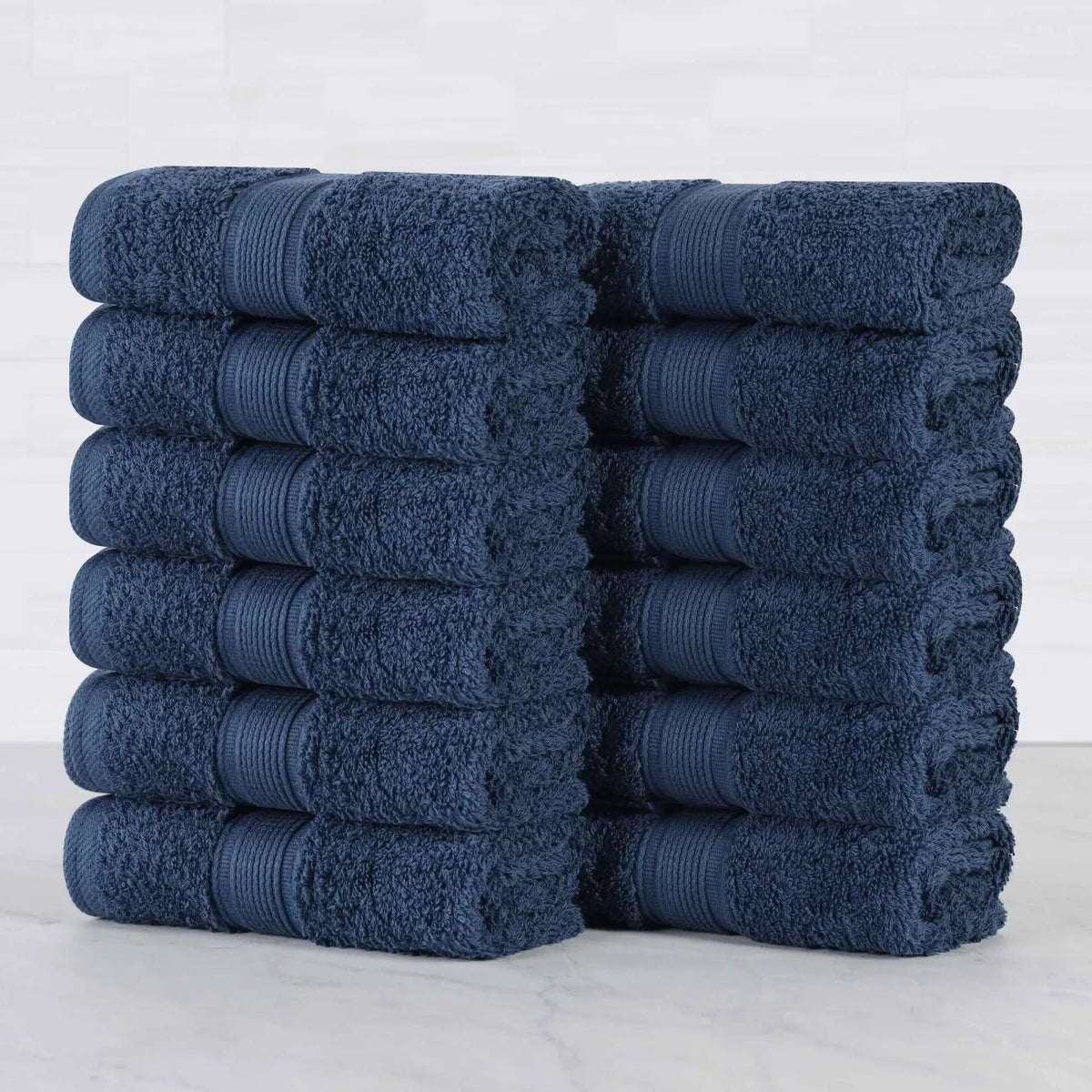 Oregon Organic Cotton Solid Face Towel Set 12 Piece