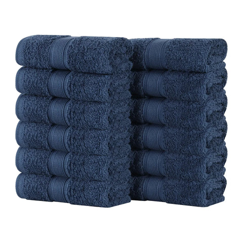 Oregon Organic Cotton Solid Face Towel Set 12 Piece