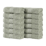 Oregon Organic Cotton Solid Face Towel Set 12 Piece