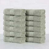 Oregon Organic Cotton Solid Face Towel Set 12 Piece
