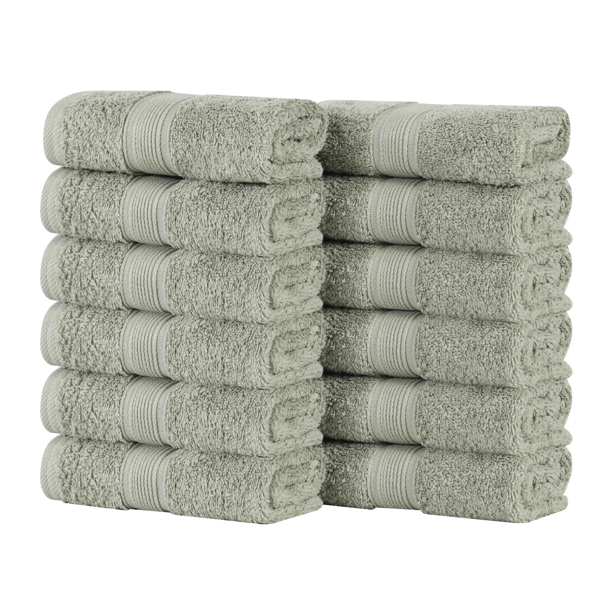 Oregon Organic Cotton Medium Weight Solid Face Towel, Set of 12