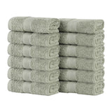 Oregon Organic Cotton Solid Face Towel Set 12 Piece
