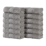 Oregon Organic Cotton Solid Face Towel Set 12 Piece