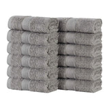 Oregon Organic Cotton Solid Face Towel Set 12 Piece