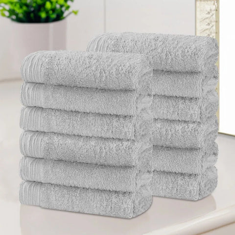 Rayon from Bamboo Eco-Friendly Solid Face Towel Washcloth Set of 12