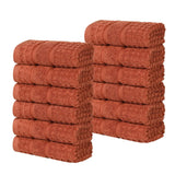 Napa Zero-Twist Cotton Waffle Face Towel Set 12 Piece
