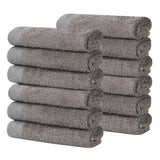 Rayon from Bamboo Eco-Friendly Solid Face Towel Washcloth Set of 12