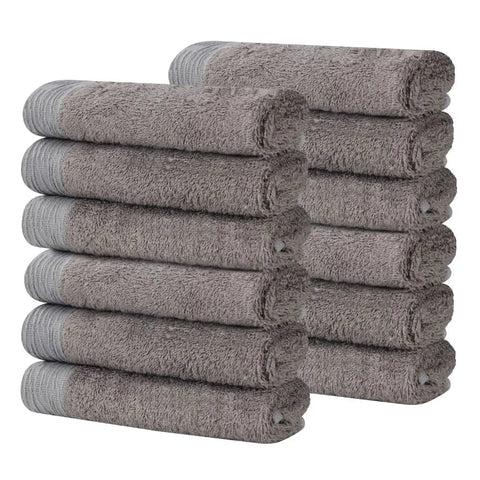 Rayon from Bamboo Eco-Friendly Solid Face Towel Washcloth Set of 12