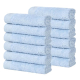 Rayon from Bamboo Eco-Friendly Solid Face Towel Washcloth Set of 12