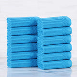 Cotton Ribbed Textured Face Towel Set 12-Piece - Soho