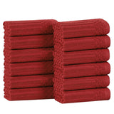Cotton Ribbed Textured Face Towel Set 12-Piece - Soho