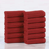 Cotton Ribbed Textured Face Towel Set 12-Piece - Soho