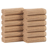 Soho Ribbed Cotton Absorbent Face Towel/Washcloth Set of 12