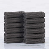 Cotton Ribbed Textured Face Towel Set 12-Piece - Soho