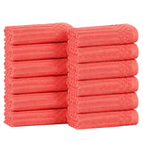 Cotton Ribbed Textured Face Towel Set 12-Piece - Soho