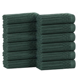 Cotton Ribbed Textured Face Towel Set 12-Piece - Soho