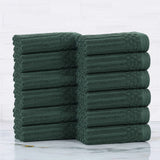 Cotton Ribbed Textured Face Towel Set 12-Piece - Soho