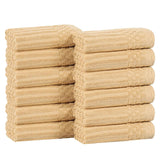 Cotton Ribbed Textured Face Towel Set 12-Piece - Soho