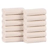 Cotton Ribbed Textured Face Towel Set 12-Piece - Soho
