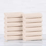 Cotton Ribbed Textured Face Towel Set 12-Piece - Soho