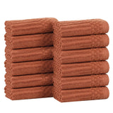 Cotton Ribbed Textured Face Towel Set 12-Piece - Soho
