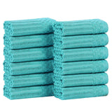 Cotton Ribbed Textured Face Towel Set 12-Piece - Soho
