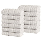 Napa Zero-Twist Cotton Waffle Face Towel Set 12 Piece